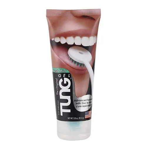 TUNG Tongue Cleaner Gel with Zinc and Fresh Mint, 85 gm