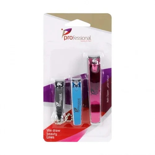 UNIPRO Nail Clipper Set 3-Piece Assorted Colors, Model 4809