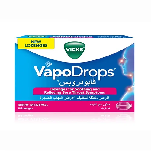 Vicks VapoDrops Menthol Berry for Sore Throat Relief , 16 Lozenges